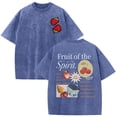 thumbnail image 6 of Fruit of the Spirit Christian Graphic T Shirts for Men Vintage Washed Oversized Tshirt Faith Back Print Religious Short Sleeve Casual Tops for Streetwear Summer, 6 of 6