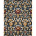 thumbnail image 4 of Safavieh Blossom Collection BLM402A Handmade Navy and Multi Premium Wool Area Rug (5 x 8), 4 of 6
