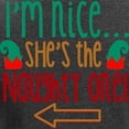 thumbnail image 3 of CafePress - Im Nice She's Naughty Elf Hat Women's Long Sleeve - Women's Long Sleeve Graphic Tee Casual Fit, 3 of 4