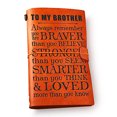 thumbnail image 1 of Libreta de cuero NNYTTK 'To My Brother' Hermanas Brothers Hermano Inspirador Grabado regalo Cuaderno Vintage cumpleaños, 1 of 3