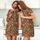 thumbnail image 4 of Easygdp Hippie Peace Love Camisón de manga corta para mujer, informal, estampado, 4 of 6