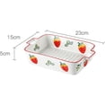 thumbnail image 2 of Lovely Strawberry Ceramic Baking Dish With Handles Lasagna Casserole Pan Dinner Kitchen 8 Inch, 2 of 3