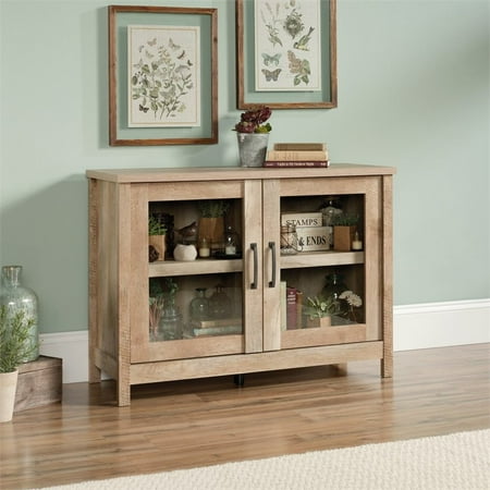 Sauder Cannery Bridge Display Cabinet, Lintel Oak Finish