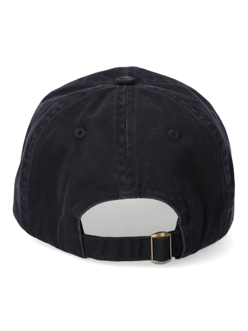 George Men's Solid Cotton Twill Baseball Cap, Black Soot