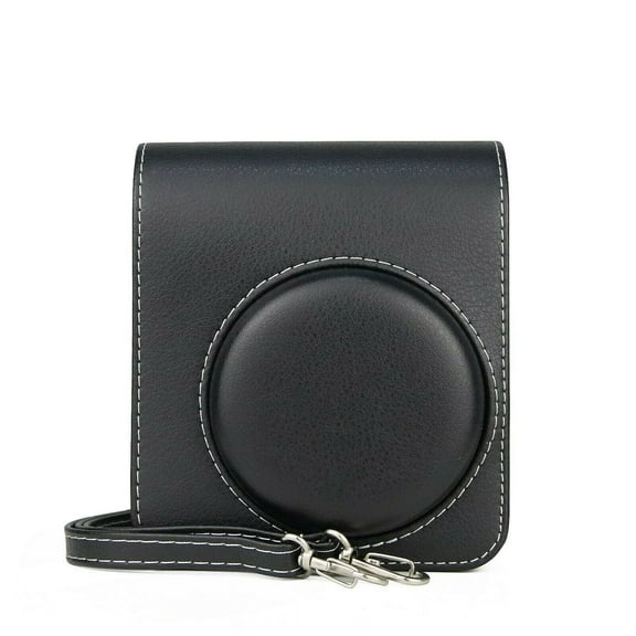 Epicgadget Case Cover for Fujifilm Instax Mini 40 Instant Camera, Protective PU Leather Bag Cover with Removable Strap Camera Case for Fujifilm Instax Mini 40 (Black)
