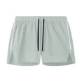thumbnail image 3 of Ceisia Men's Quick Dry Fitness Training Shorts 5 Inch Athletic Running Shorts with Back Zipper Pocket and Split Hem Green S Gifts, 3 of 6