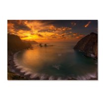 Alfonso Maseda Varela 'Sunset In Silence' Canvas Art