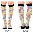 thumbnail image 4 of FORMRS Womens Knee High Socks Casual Long Thick Travel Daily Wear, 1 Pair, Neon Skates, 4 of 6
