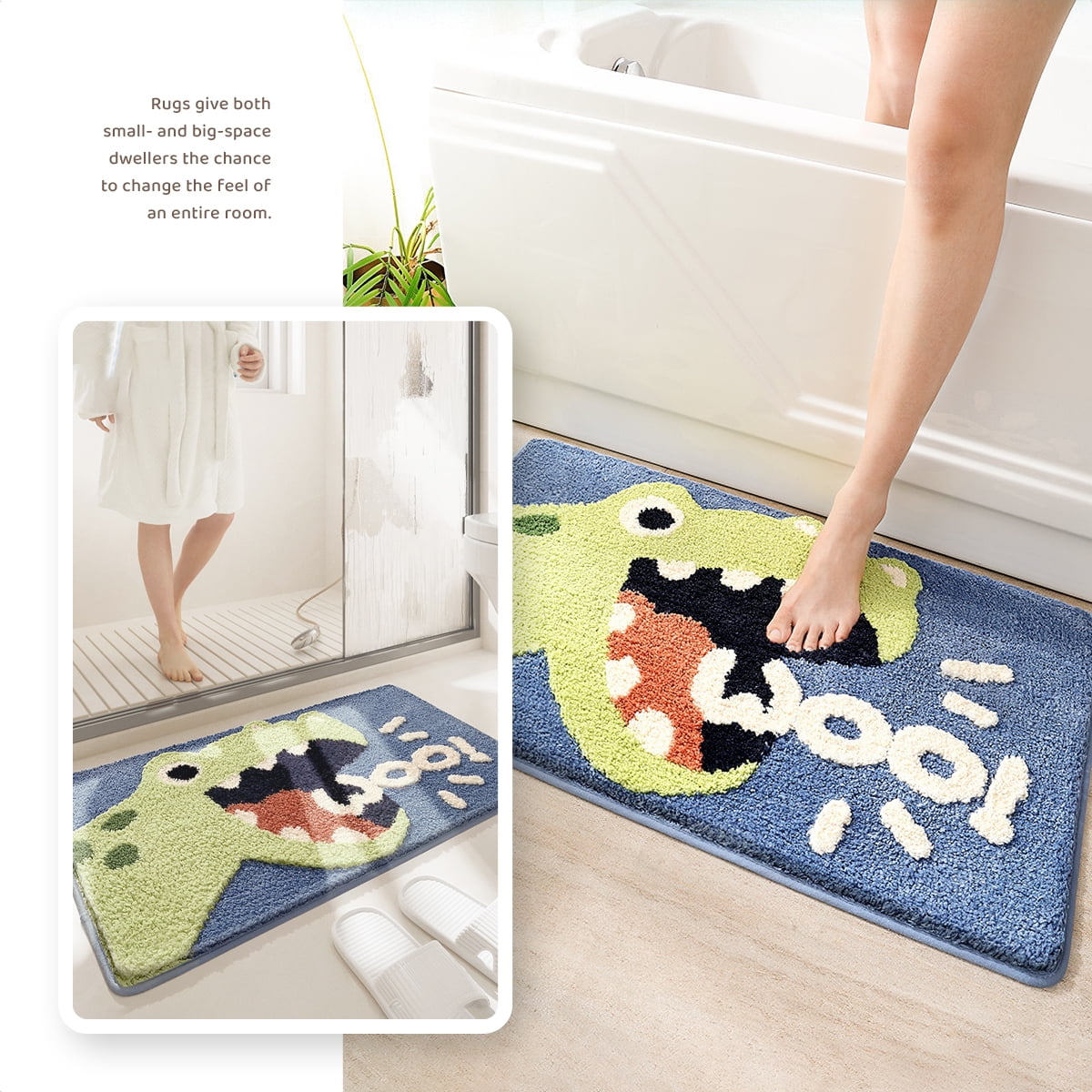 Bath Mat Super Thick Fluff Fiber Bathroom Carpet Soft Plush Absorb Water Rug  Toilet Floor Foot Mats Shower Room Doormats 욕실 매트 - AliExpress