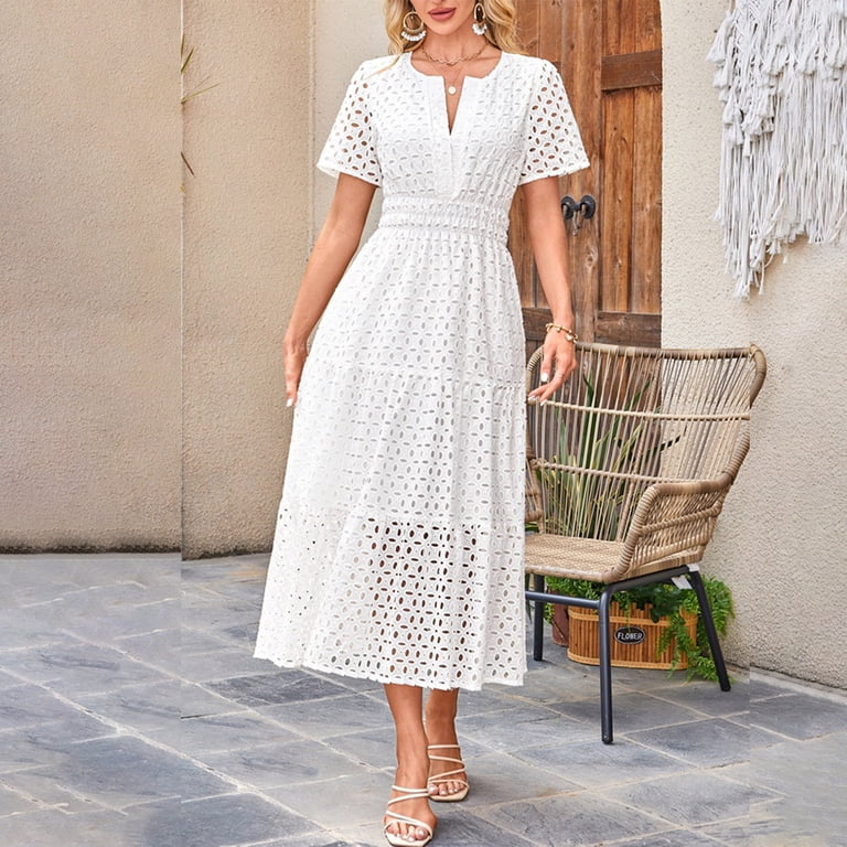 Mini Dress Michael Kors White Lace Dress Michael Kors Embroidered Cotton  Belted Shirt Dress|MS28Y464MM100