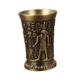 thumbnail image 1 of Vaso de chupito novedoso, vaso para sorbos de aleación de zinc antiguo para cócteles de fiesta Ramsés de bronce, 1 of 8