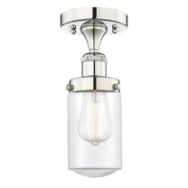Innovations Lighting  Edison Dover - 1 Light 7" Semi-Flush Mount Clear/Polished Nickel
