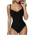 thumbnail image 1 of KIHOUT Women Slimming Tummy Control One Piece Swimsuits V Neck Crisscross Back Bathing Suit for Beach Pool Party, 1 of 9