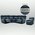 thumbnail image 6 of Genuine Leather Dual-Power Reclining Sectional Sofa Set, 6-Seat L-Shaped Sectional + A Power Chair with Zero Gravity, USB/Type-C Ports & Modular Design, 6 of 8