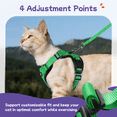 thumbnail image 4 of Pigo Cat Harness and Leash for Walking, Escape Proof Soft Adjustable Vest Harnesses for Cats, Easy Control Breathable Reflective Strips Jacket, Grass Green, 4 of 8