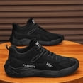 thumbnail image 3 of Men's Fashion Casual Sneakers - Lightweight PU Upper with EVA Cushioned Insole, Breathable Fabric Lining & Durable PVC Sole, Round Toe Lace-Up Design for Casual Attire & Sports, All season Footwear, 3 of 9