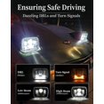 thumbnail image 6 of 2022 New 180W 1000% Bright H6054 5x7 7x6 Led Headlights Compatible with Jeep Cherokee XJ Wrangler YJ [Emark DOT][Anti-glare][Turn Signal][Hi/Low Sealed Beam] Ford Chevy GMC Toyota Nissan etc, 6 of 15