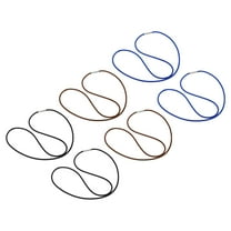Uxcell 6Pcs Trash Can Rubber Bands, Fits 13-30 Gallon Trash Can 27", Black, Blue, Brown