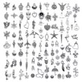 thumbnail image 1 of Colgantes De Abalorios Chapados En Plata Diy Collar Pulsera Colgantes Suministros Artesanales Para La Fabricación De Joyas100 Uds. matsuzay FN005510-00, 1 of 6