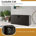 thumbnail image 6 of Costway Outdoor Waterproof 100 gal HDPE and Metal Storage Deck Box, Brown, 6 of 10