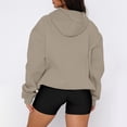 thumbnail image 5 of RPVATI Women's Hoodie Plus Size Long Sleeve Sweatshirts Y2k Hooded Drop Shoulder Pullover Loose Clothes with Pockets Khaki S, 5 of 8