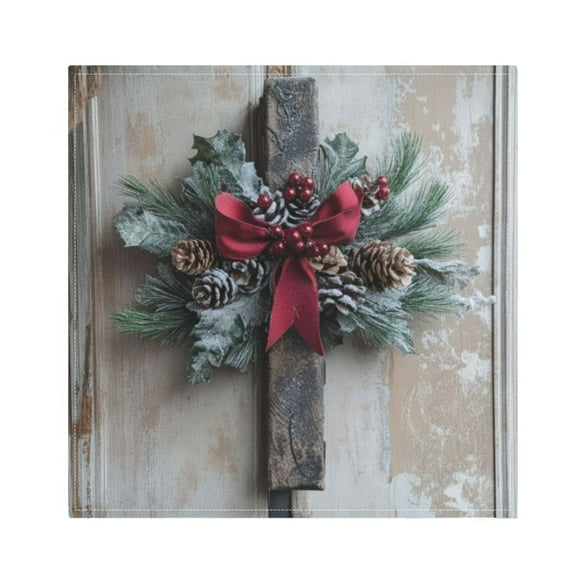 Napkin Satin Napkin 20*20Inchx1 Kitchen Towel Dinner Plate Towel Decorative Towel Napkin Tea Towel Suitable For Kitchen Table Beautiful Cross