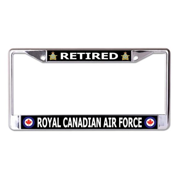 Royal Canadian Air Force Retired #2 Chrome License Plate Frame