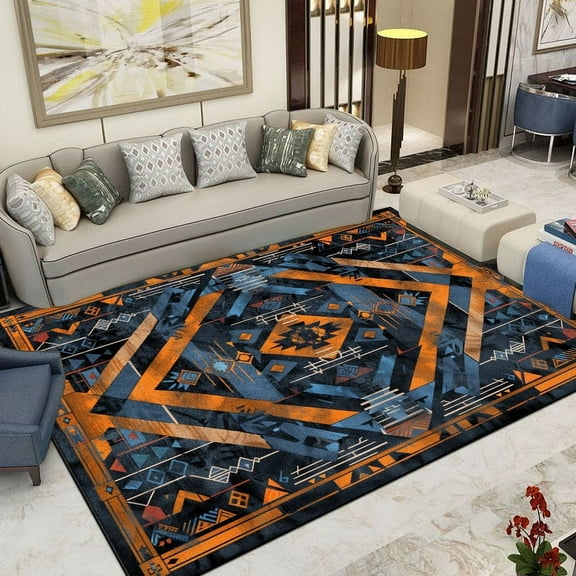 Retro Ethnic Style Carpets for Living Room Persia Bedroom Rug Luxury Non-slip Large Area Floor Mat W