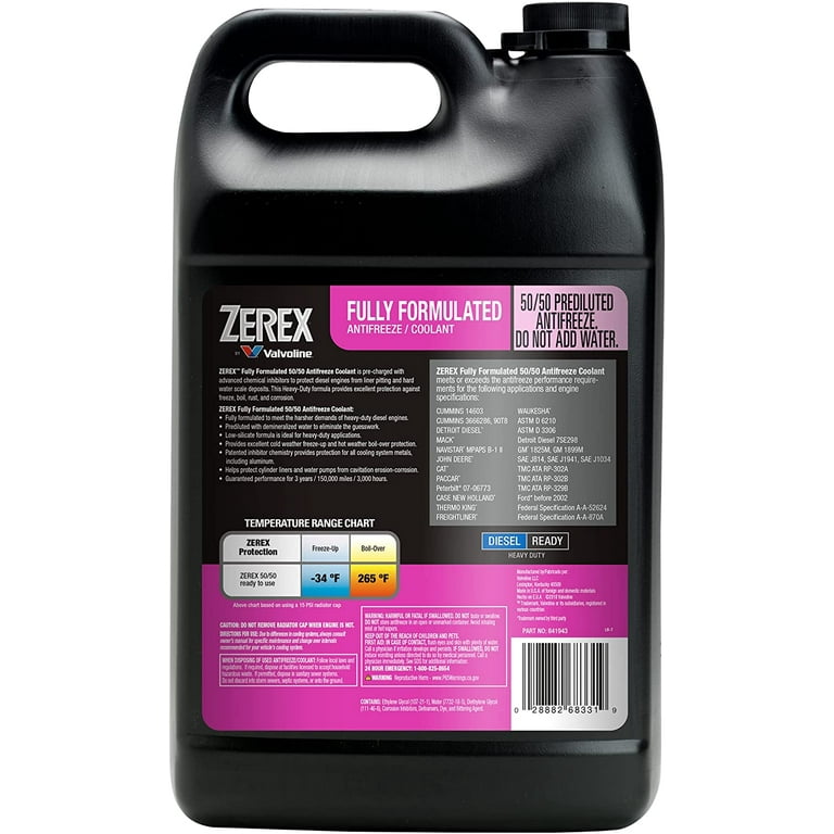 Zerex Gallon Pink, Purple Concentrate Antifreeze/Coolant, 48% OFF