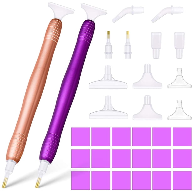 2 piezas de aleación de aluminio liwang Bolígrafos de pintura de diamante oro rosa