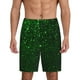thumbnail image 1 of Fotbe Green Sparkling Pantalones Cortos de Pijama para Hombre, Ropa de Dormir, Pantalones de Pijama Cortos para Hombre-XX-Large, 1 of 6