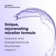 LUMIFY Eye Illuminations Cleansing Water & Eye Makeup Remover, 3-in-1 Micellar Water Contains Hyaluronic Acid, Vitamin C & Niacinamide, Clinically Proven & Hypoallergenic, Contact Lens & Las - 4 Pack