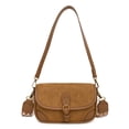 thumbnail image 1 of Bolso El Brazo Cuero Abrasivo Vintage Con Bandolera Estampada S (Marrón), 1 of 9