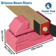 thumbnail image 4 of Tumbl Trak Optional Brianna Beam Leg Bases, Pink, 4 of 4