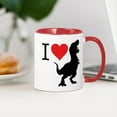thumbnail image 3 of CafePress - I Love T Rex - 11 oz Ceramic Mug - Novelty Coffee Tea Cup, 3 of 4