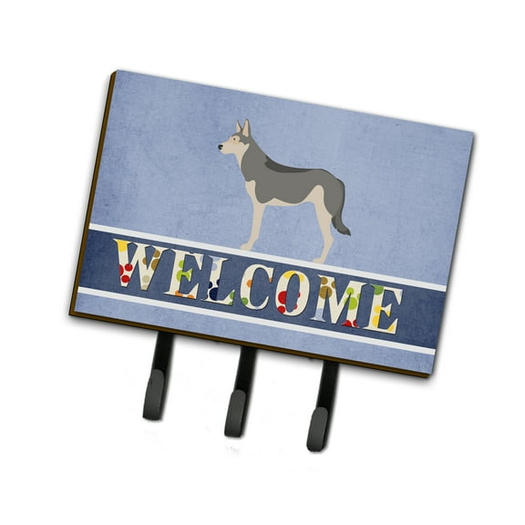 Saarloos Wolfdog Welcome Leash or Key Holder Blue
