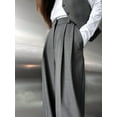 thumbnail image 5 of Women'S Work Pants Wide Leg Dress Pants High Waisted Casual Business Office Pants Slacks Grey M, 5 of 7