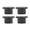 Black, variant on M Buder 4PCS Cable Pass Through Grommets Cord Sleeves for Rectangular Satellite V2 Replacement Cable Ethernet Adapter Wall Routing Sleeve Black 1 inch / 25.4 mm[cite: 1]