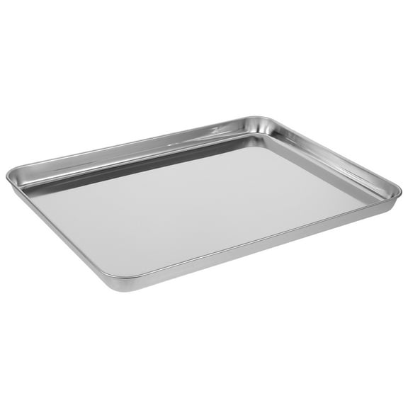 BESTOYARD Warming Tray Rectangular Silver Stainless Steel Food Serving 1Set
