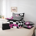 thumbnail image 6 of Erosebridal Leopard Print Billiard 7pcs Bedding Comforter Set For Girls,Cute Gothic Skull Queen Bedding Sets For Kids,Reversible, 6 of 7