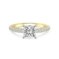 thumbnail image 3 of 5 Carat IGI Certified Princess Shape Lab Grown Diamond Engagement Ring | 14K Yellow Gold |Atria Secret Double Halo Diamond Ring | FG-VS1-VS2 Quality Friendly Diamonds, 3 of 4