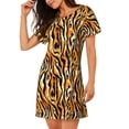 thumbnail image 2 of Disketp Zebra para Camisón Corto de Manga Corta para Mujeres, Camisón Cómodo con Escote Redondo, Bonito y Confortable, 2 of 6