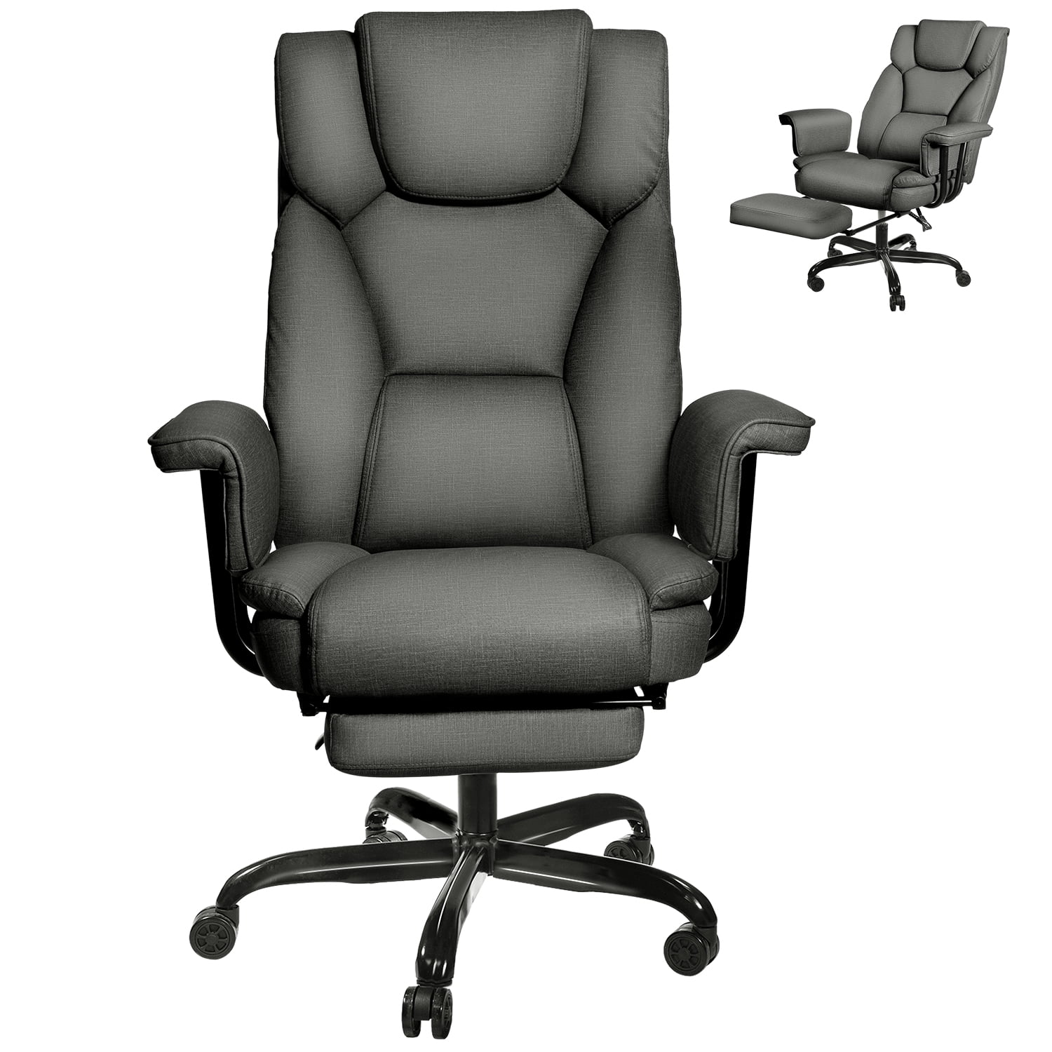 Office Furniture Executive Chair Leather Reclining Office Ergonomic Chair  High Back with Footrest - China Sleeping Chair, Ergonomic Chair