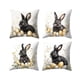 thumbnail image 2 of 4 fundas de cojín decorativas con diseño de conejos y huevos de Pascua para sofá, hogar, decoración de Pascua, funda de almohada corta de felpa., 2 of 6