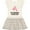 Natural with Stripes, variant on Inktastic Grammie Loves Me Girl Flamingo Girls Toddler Dress