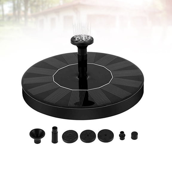 WHAMVOX Solar Fountain Out Door Decor Freestanding Water Pump Black