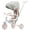 Blue, variant on 7 in 1 Baby Tricycle Foldable Toddler Push Bike with Canopy Guardrail - ivory and brown