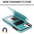 thumbnail image 6 of Design for iPhone 11 Wallet Case,PU Leather Phone Case with Screen Protector Card Holder,Stand Kickstand Shockproof Flip Protective Cover for iPhone11/Eleven Women Men Girls 6.1 inch Green, 6 of 15