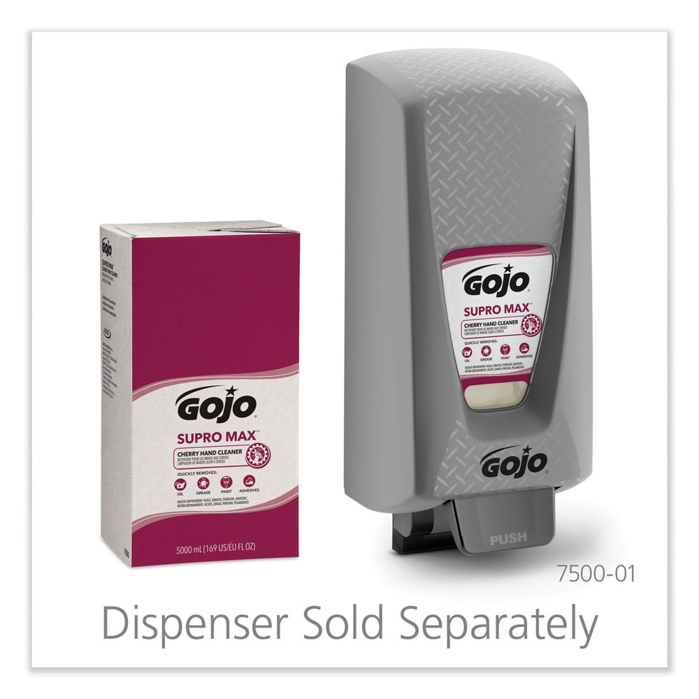 GOJO Industries 7582-02 SUPRO MAX 5,000 milliliter Heavy Duty Hand Cleaner Refill for GOJO PRO TDX Touch-Free Dispenser - Cherry Scent (2/Carton)