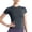 Gray, variant on Workout Tops for Women Stretchy Spandex Moisture Wicking Tight T Shirts Sports Gym Shirts for Women